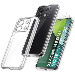 Etui do Xiaomi Redmi Note 13 Pro 5G WZMACNIANE 360° CLEAR CASE + 2x SZKŁO