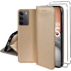 Etui do Realme C75 / Realme 14X 5G SMART MAGNET CASE + 2X SZKŁO HARTOWANE