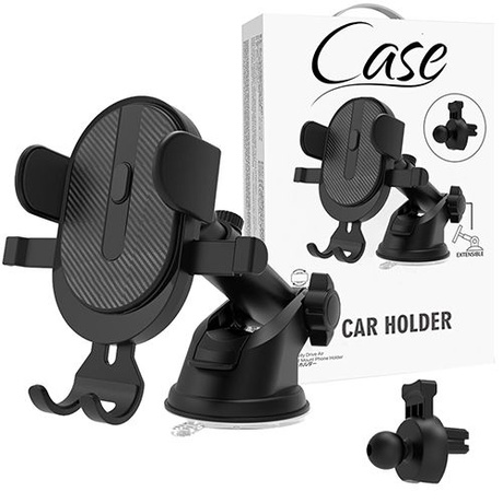 UCHWYT NA TELEFON DO SAMOCHODU NA SZYBĘ KOKPIT KRATKĘ MOCNY + KABEL USB 3W1