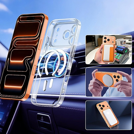 Etui do iPhone 17 Pro Max DO MAGSAFE WZMACNIANE MAGNETYCZNE OBUDOWA + 2x Szkło 9H