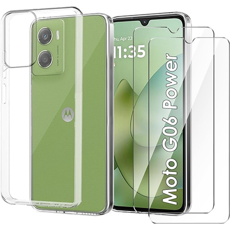 Etui SLIM CASE do Motorola Moto G06 / G06 Power + 2x SZKŁO SZYBKA 9H