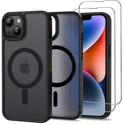 ETUI do iPhone 13 / iPhone 14 do MagSafe Magnetyczne Matowe Matt + 2x SZKŁO 9H