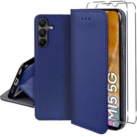 Etui do Samsung Galaxy M15 5G SMART MAGNET CASE + 2X SZKŁO HARTOWANE