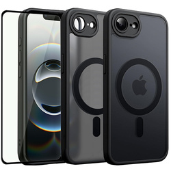 ETUI do iPhone 16e MAGSAFE MATOWE CASE + SZKŁO 5D
