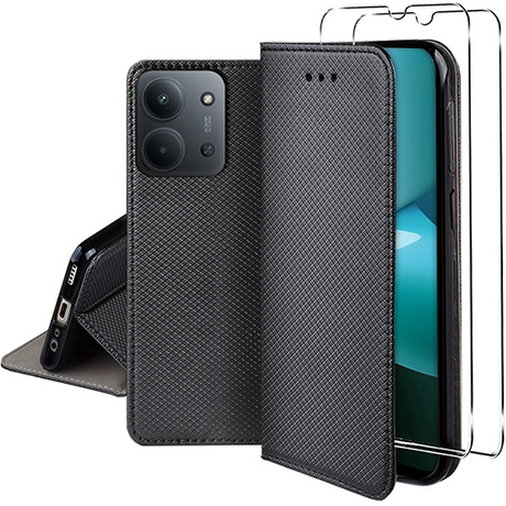 Etui z klapką do Xiaomi Redmi 15C 4G / 5G SMART MAGNET CASE + 2X SZKŁO HARTOWANE