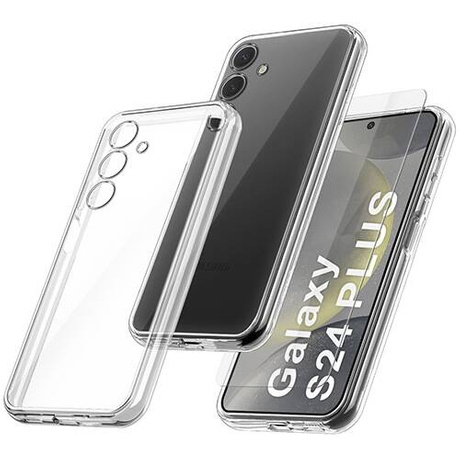 Etui do Samsung Galaxy S24+ Plus WZMACNIANE 360° CASE + SZKŁO HARTOWANE