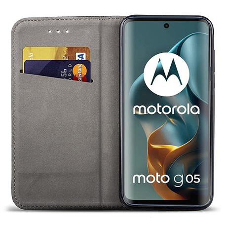 Etui do Motorola Moto G05 / E15 skórzane magnetyczne z klapką + 2x SZKŁO HARTOWANE