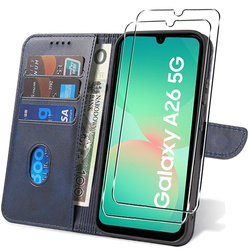 Etui do Samsung Galaxy A26 5G SKÓRZANE SKIN + 2x SZKŁO HARTOWANE 9H