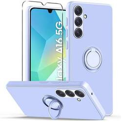 Etui do Samsung Galaxy A16 4G / 5G SILICON RING CASE + SZKŁO HARTOWANE