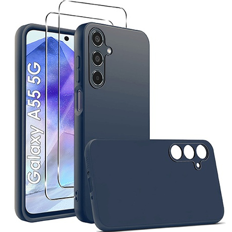 Etui SOFT MATT CASE do Samsung Galaxy A55 5G + 2X SZKŁO HARTOWANE