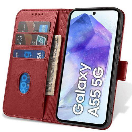 Etui do Samsung Galaxy A55 5G SKÓRZANE SKIN + SZKŁO HARTOWANE