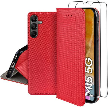 Etui do Samsung Galaxy M15 5G SMART MAGNET CASE + 2X SZKŁO HARTOWANE