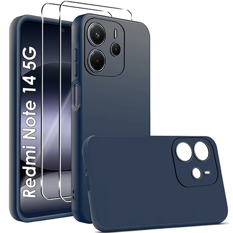 Etui SOFT MATT CASE do Xiaomi Redmi Note 14 5G + 2X SZKŁO HARTOWANE 9H