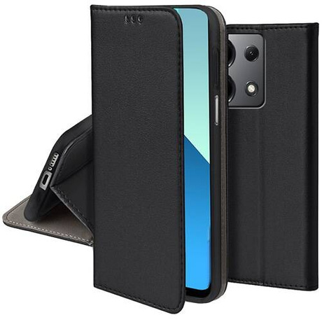 Etui do Xiaomi Redmi Note 13 4G skórzane magnetyczne z klapką + SZKŁO HARTOWANE