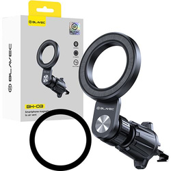 Blavec Uchwyt Na Telefon Do Samochodu Magnetyczny do MagSafe Na Kratkę Ring Czarny