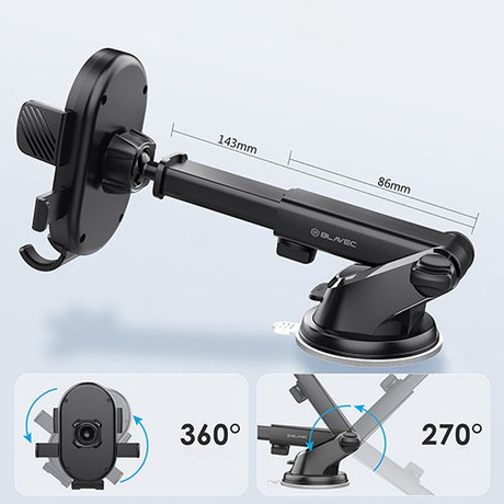 UCHWYT Blavec DO SAMOCHODU NA TELEFON SZYBĘ DESKĘ KOKPIT SAMOCHODOWY HOLDER MOCNY