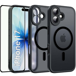 ETUI do iPhone 17 do MagSafe Magnetyczne Matowe Matt + SZKŁO 5D