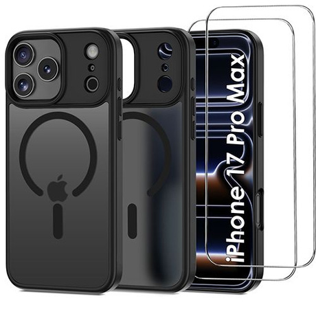 ETUI do iPhone 17 Pro Max do MagSafe Magnetyczne Matowe Matt + 2x SZKŁO 9H