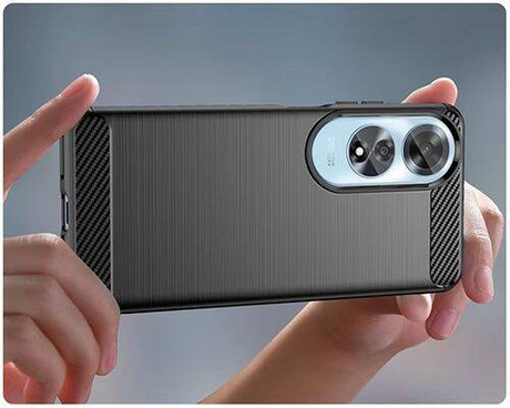 Etui do OPPO A60 KARBON CASE pancerne + SZKŁO
