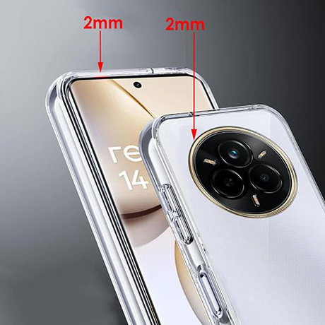 Etui do Realme 14 Pro Plus 5G WZMACNIANE 360° CLEAR CASE