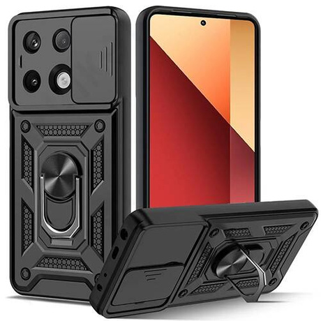 Etui do Xiaomi Redmi Note 13 Pro 4G SLIDE RING CASE PANCERNE + SZKŁO HARTOWANE