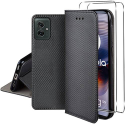 Etui do Motorola Moto G55 5G SMART MAGNET CASE + 2X SZKŁO HARTOWANE