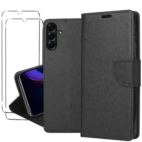 ETUI do Samsung Galaxy A26 5G PORTFEL CASE Z ZAPINKĄ + 2x SZKŁO SZYBKA 9H