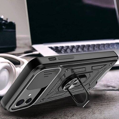 Etui do iPhone 17 SLIDE RING CASE PANCERNE + 2x SZKŁO