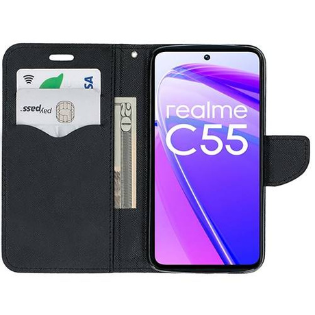 Etui do Realme C55 Portfel Case + SZKŁO HARTOWANE