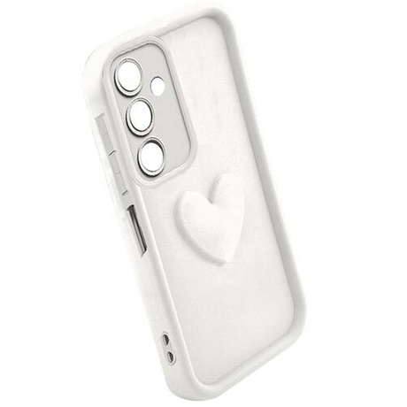 ETUI do Samsung Galaxy S24 FE SILIKONOWE MATOWE SERCE CASE + SZKŁO