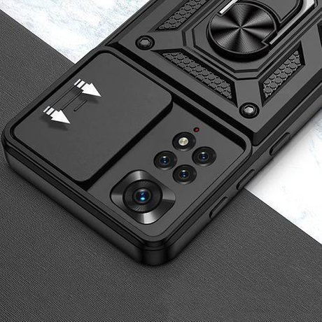 Etui do Xiaomi Redmi Note 11 Pro / 5G SLIDE RING CASE PANCERNE + SZKŁO HARTOWANE