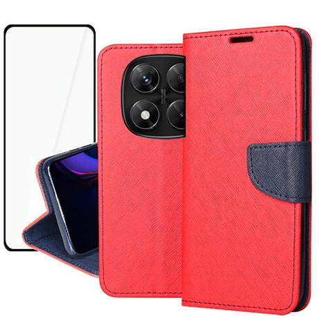 ETUI do Xiaomi Redmi Note 14 Pro 5G |14 Pro Plus 5G PORTFEL CASE Z ZAPINKĄ + SZKŁO 5D