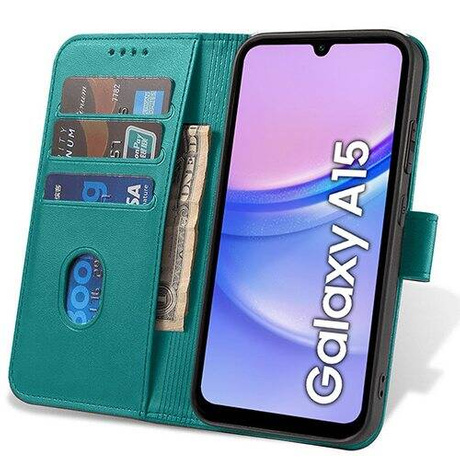 Etui do Samsung Galaxy A15 4G / A15 5G SKÓRZANE portfel SKIN + SZKŁO HARTOWANE