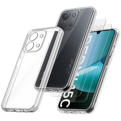 Etui do Xiaomi Redmi 15C 4G / 5G WZMACNIANE 360° CASE + 2X SZKŁO HARTOWANE