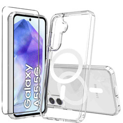 Etui do Samsung Galaxy A55 5G Silicone do Magsafe + SZKŁO HARTOWANE