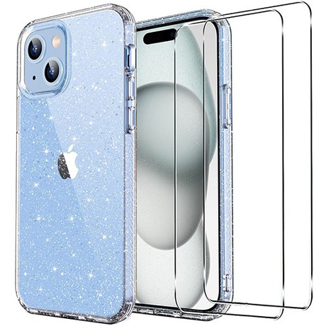 Etui do iPhone 15 BROKAT CASE + 2X SZKŁO HARTOWANE