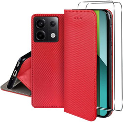 Etui do Xiaomi Redmi Note 13 Pro 5G SMART MAGNET CASE + 2X SZKŁO HARTOWANE