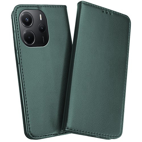 Etui do Xiaomi Redmi Note 14 5G skórzane magnetyczne z klapką + 2x SZKŁO HARTOWANE