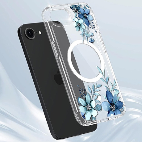 Etui do iPhone 16e do MAGSAFE FLOWER wzory + SZKŁO