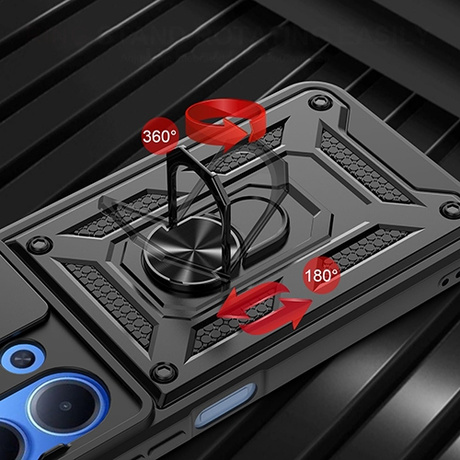 Etui do Xiaomi Redmi 15C 4G / 5G SLIDE RING CASE PANCERNE + 2x SZKŁO HARTOWANE