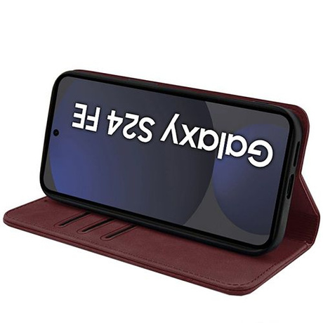 Etui do Samsung Galaxy S24 FE Skórzane Magnetyczne + 2x SZKŁO HARTOWANE 9H