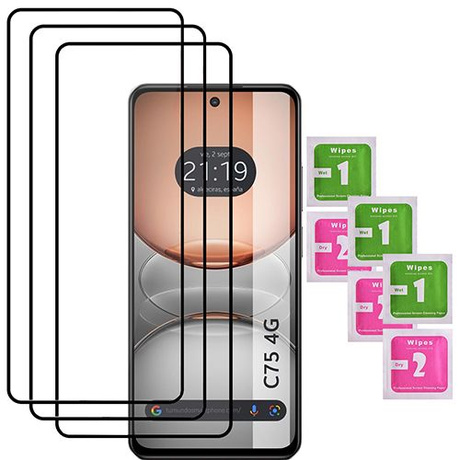 3x SZKŁO HARTOWANE 9D na cały ekran do Realme C75