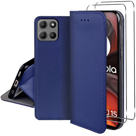 Etui do Motorola Moto G15 / G15 Power / G05 SMART MAGNET CASE + 2X SZKŁO HARTOWANE