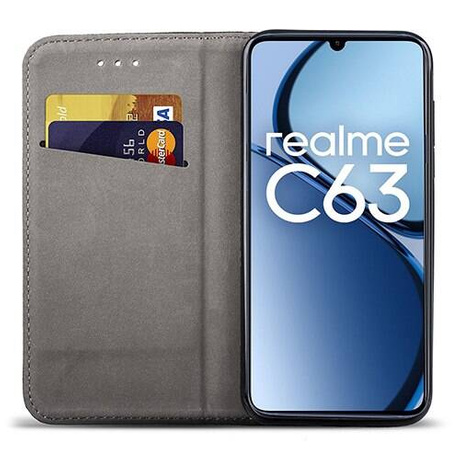 Etui do Realme Note 60 / C63 / C61 SMART MAGNET CASE + SZKŁO HARTOWANE