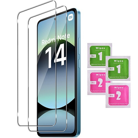 Etui do Xiaomi Redmi Note 14 4G skórzane magnetyczne z klapką + 2x SZKŁO HARTOWANE