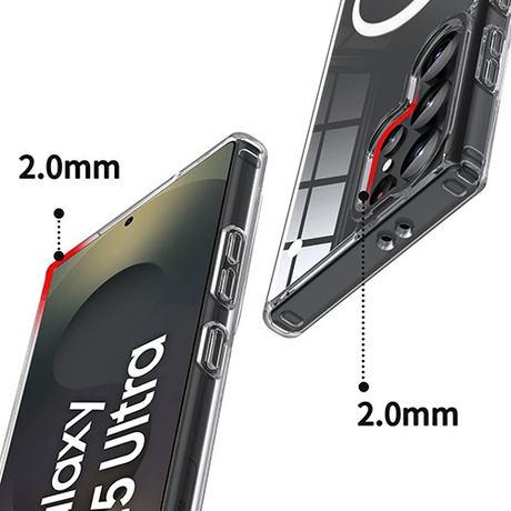 ETUI do Samsung Galaxy S25 Ultra 5G MagSafe Silicone Case + SZKŁO HARTOWANE 5D na cały ekran