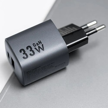 Ładowarka sieciowa GaN USB-C + USB PD QC 4.0 PD 3A 33W kostka do telefonu