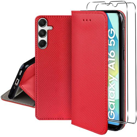 Etui do Samsung Galaxy A16 4G / 5G SMART MAGNET CASE + 2X SZKŁO HARTOWANE