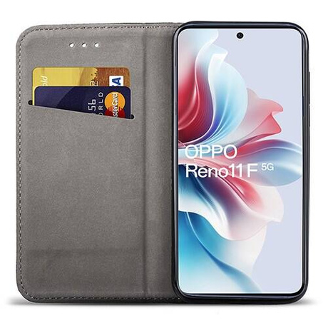Etui do Oppo Reno 11F 5G SMART MAGNET CASE + SZKŁO HARTOWANE