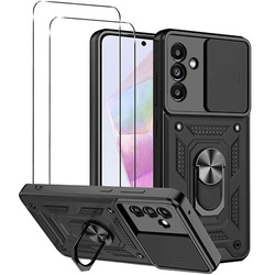 Etui do Samsung Galaxy A35 5G SLIDE RING CASE PANCERNE + 2X SZKŁO 9H
